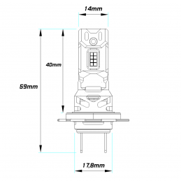 ampoule LED H7 9V-32V CANBUS CSP 2 pcs 8000lm