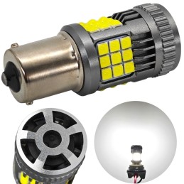 bec LED P21W BA15S 12V-24V fără defect 2600lm alb