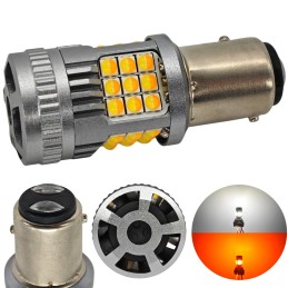 LED-lamppu P21/5W BAY15D 12-24V vikavapaa 2800lm valkoinen-oranssi