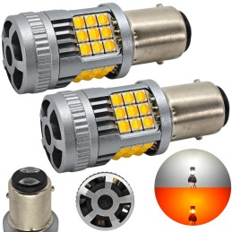 LED-lamppu P21/5W BAY15D 12-24V vikavapaa 2800lm valkoinen-oranssi