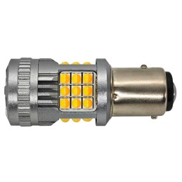 LED-lamppu P21/5W BAY15D 12-24V vikavapaa 2800lm valkoinen-oranssi