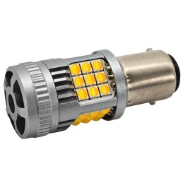 LED-lamppu P21/5W BAY15D 12-24V vikavapaa 2800lm valkoinen-oranssi