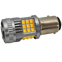 LED-lamppu P21/5W BAY15D 12-24V vikavapaa 2800lm valkoinen-oranssi
