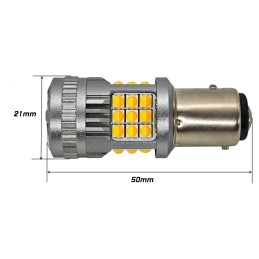 lampadina LED P21/5W BAY15D 12-24V senza guasto 2800lm bianco-arancio
