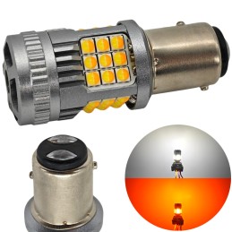 LED-lamppu P21/5W BAY15D 12-24V vikavapaa 2800lm valkoinen-oranssi