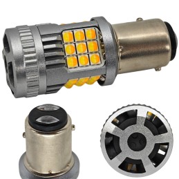 LED-lamppu P21/5W BAY15D 12-24V vikavapaa 2800lm valkoinen-oranssi