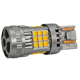 ampoule W21/5W LED 7443 12-24V blanc-orange pas de défaut