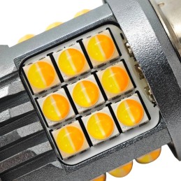 ampoule W21/5W LED 7443 12-24V blanc-orange pas de défaut