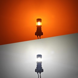 ampoule W21/5W LED 7443 12-24V blanc-orange pas de défaut