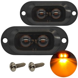 Kouřové 2 LED obrysové světlo 12-24V barvy