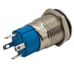 LED mistlichtschakelaar 12mm opklikbaar chroom