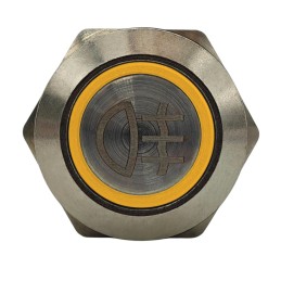 LED mistlichtschakelaar 12mm opklikbaar chroom