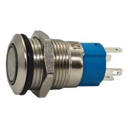 LED mistlichtschakelaar 12mm opklikbaar chroom