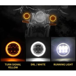 Front lamps 4.5" Full LED + DRL, turn indicators, 2 units