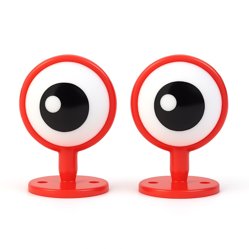 Röda ögon för hjälm 2 st