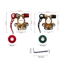 Batteripolklämmor 6V, 12V, 24V - set