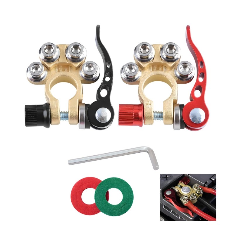 Batteripolklämmor 6V, 12V, 24V - set