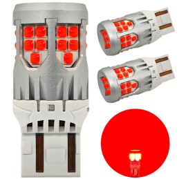 lamp W21/5W LED 7443 10-50V geen fout 2800lm rood