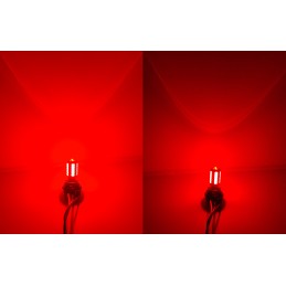 Светодиод BAY15D 12V 20W CANBUS красный 2000lm