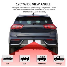 Mini 170 CVBS/AHD telecamera di retromarcia e parcheggio