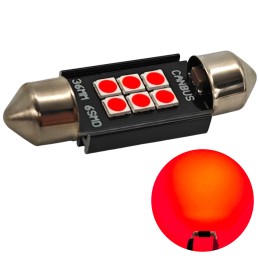 C5W LED lemputė SV8.5 12-24V CANBUS 36mm - spalvos