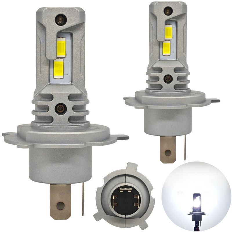 H4 LED lemputės 12V CANBUS 8000lm 2 vnt