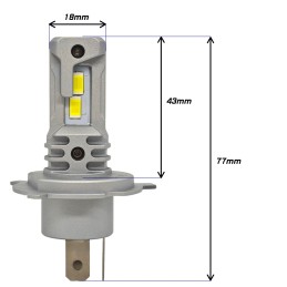 H4 LED lemputės 12V CANBUS 8000lm 2 vnt