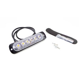 Lampada laterale, strobo 6 LED 12V-24V, arancione