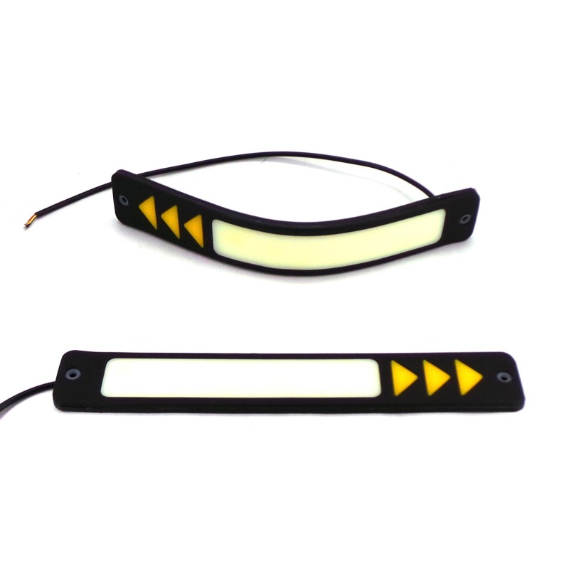 flexibla lampor DRL + riktningar COB LED 25 + 6W New
