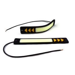 flexibla lampor DRL + riktningar COB LED 25 + 6W New