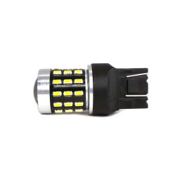 LED spuldze 7443 12-24V CANBUS 1800lm balta ar lēcu