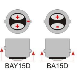 LED BA15D 12-18V 1100lm CANBUS bianco