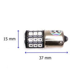 LED BA15S 12V CANBUS punainen