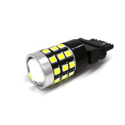 LED spuldze 3157 12-24V CANBUS 1400lm balta ar lēcu