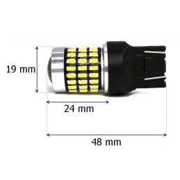 LED izzó 7443 12-24V CANBUS 2100lm fehér egy lencse