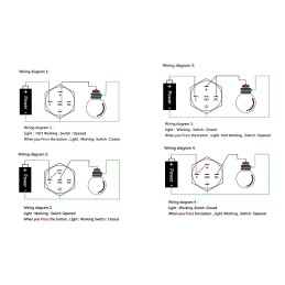 LED fog light switch 18mm chrome