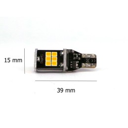 LED T15 12V 12W CANBUS oranž