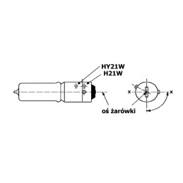 LED крушка BAW9S, HY21W 12V CANBUS оранжева