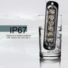 Peruutusvalo 6 LED 12V-24V lamppu, valkoinen