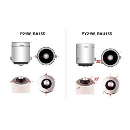 LED izzó PY21W, BAU15S 12-24 V CANBUS fehér új