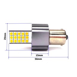 LED spuldze PY21W, BAU15S 12-24V CANBUS balta Jaunums