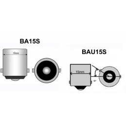LED BAU15S 12V canbus portocaliu