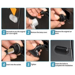 LED marker lights Audi A3, A4, A6, S4 flowing direction, 2 pcs